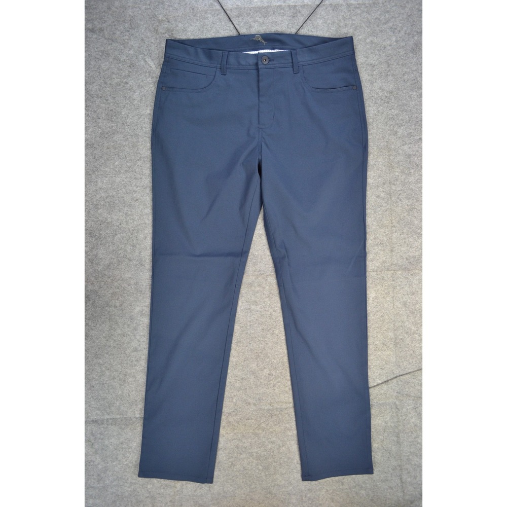Tommy Bahama Island Zone Performance Pants Men 38x33 Tag-36x34 Navy Blue Stretch